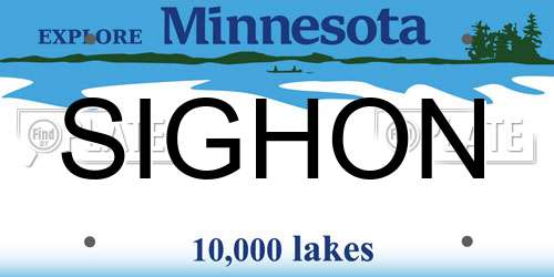 SIGHON Minnesota License Plate