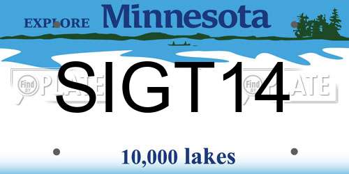 SIGT14 Minnesota License Plate