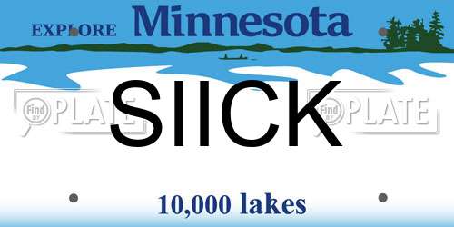 SIICK Minnesota License Plate