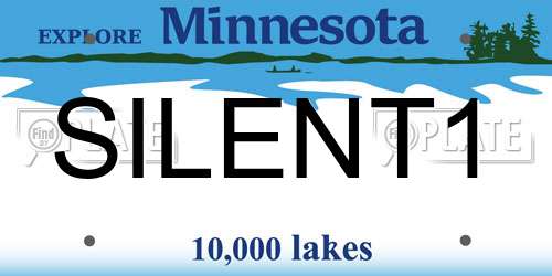 SILENT1 Minnesota License Plate