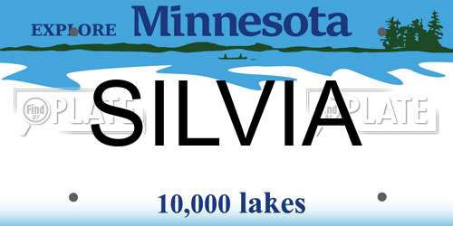 SILVIA Minnesota License Plate