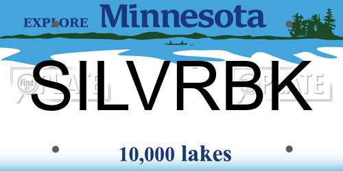 SILVRBK Minnesota License Plate