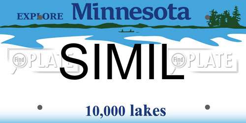 SIMIL Minnesota License Plate