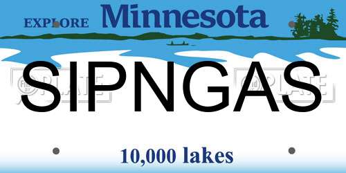 SIPNGAS Minnesota License Plate