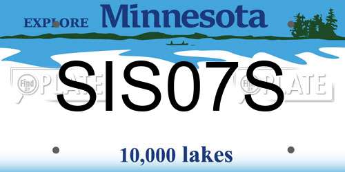 SIS07S Minnesota License Plate