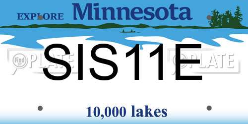 SIS11E Minnesota License Plate