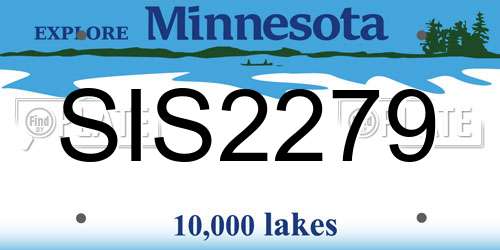 SIS2279 Minnesota License Plate