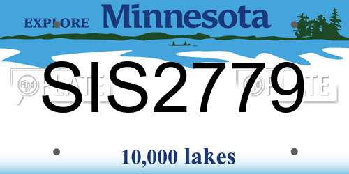 SIS2779 Minnesota License Plate