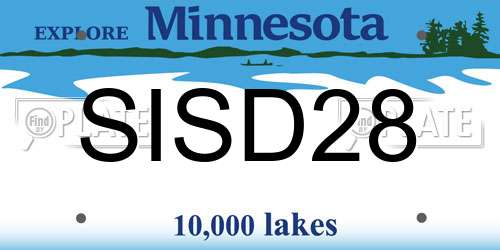 SISD28 Minnesota License Plate