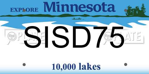 SISD75 Minnesota License Plate
