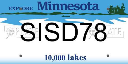 SISD78 Minnesota License Plate