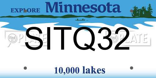 SITQ32 Minnesota License Plate