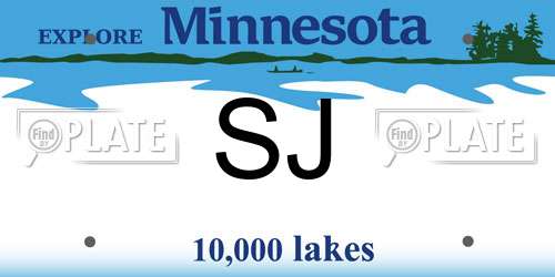 SJ Minnesota License Plate