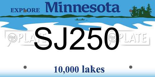 SJ250 Minnesota License Plate