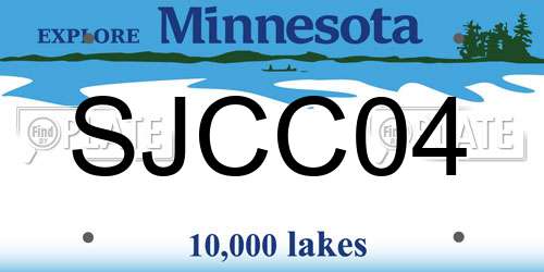 SJCC04 Minnesota License Plate