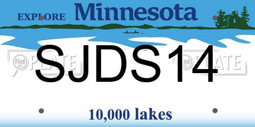 SJDS14 Minnesota License Plate