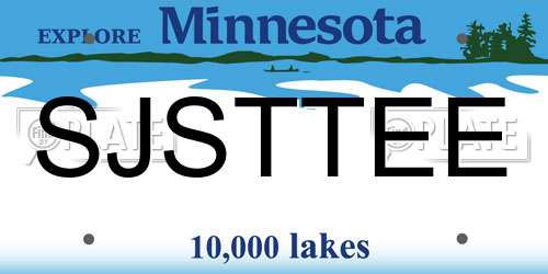 SJSTTEE Minnesota License Plate