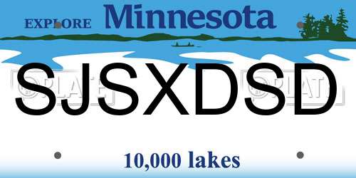 SJSXDSD Minnesota License Plate
