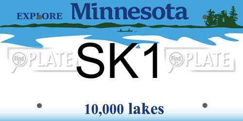 SK1 Minnesota License Plate