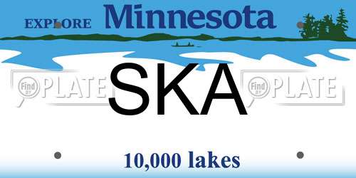 SKA Minnesota License Plate