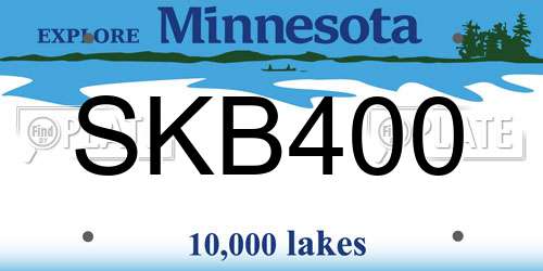 SKB400 Minnesota License Plate