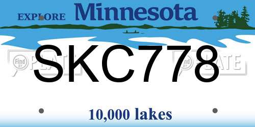 SKC778 Minnesota License Plate