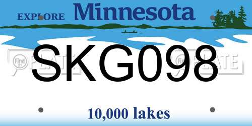 SKG098 Minnesota License Plate