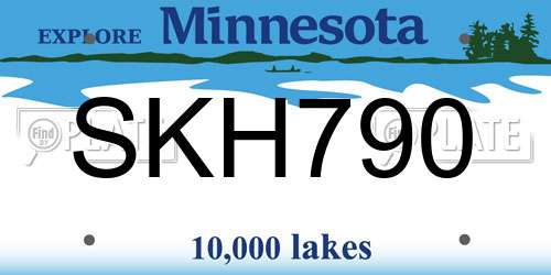 SKH790 Minnesota License Plate