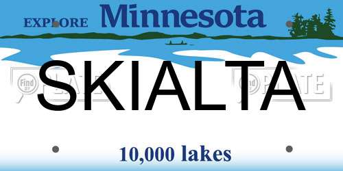 SKIALTA Minnesota License Plate