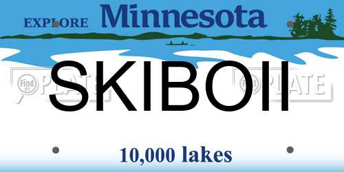 SKIBOII Minnesota License Plate