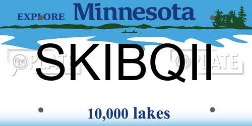 SKIBQII Minnesota License Plate