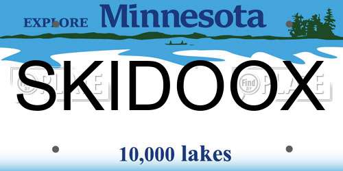 SKIDOOX Minnesota License Plate
