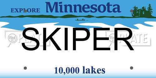 SKIPER Minnesota License Plate