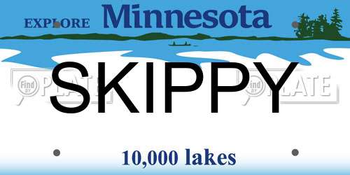 SKIPPY Minnesota License Plate