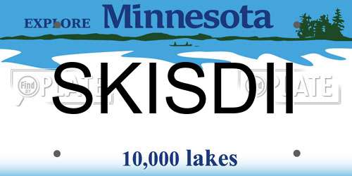 SKISDII Minnesota License Plate