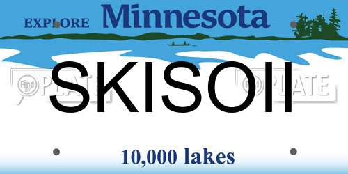 SKISOII Minnesota License Plate