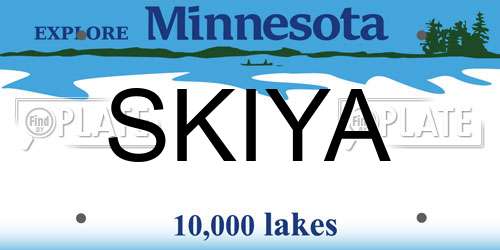 SKIYA Minnesota License Plate
