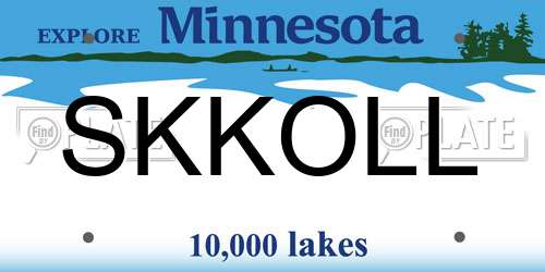 SKKOLL Minnesota License Plate