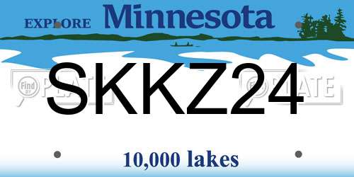 SKKZ24 Minnesota License Plate