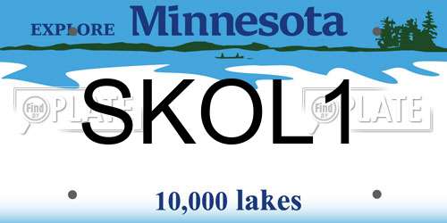 SKOL1 Minnesota License Plate