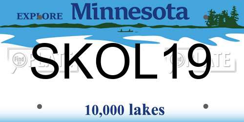 SKOL19 Minnesota License Plate