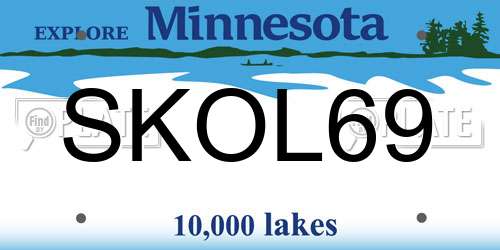 SKOL69 Minnesota License Plate
