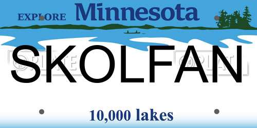 SKOLFAN Minnesota License Plate