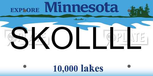 SKOLLLL Minnesota License Plate