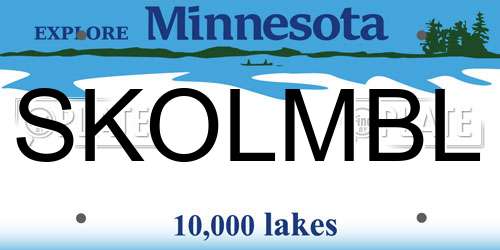 SKOLMBL Minnesota License Plate