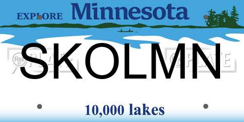 SKOLMN Minnesota License Plate