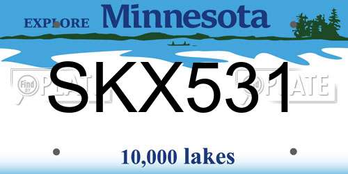 SKX531 Minnesota License Plate