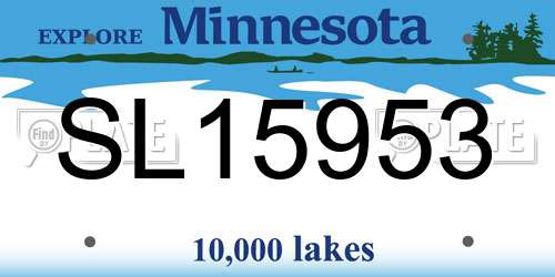 SL15953 Minnesota License Plate