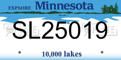 SL25019 Minnesota License Plate