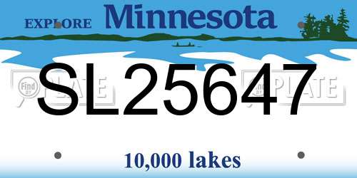 SL25647 Minnesota License Plate